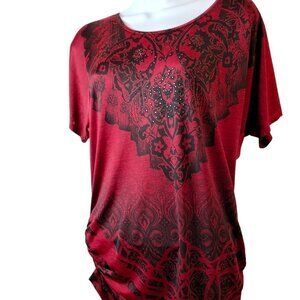 Red and Black Women's Top